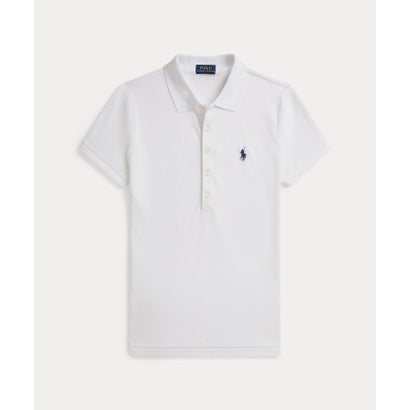 ポロ ラルフ 置き目レン POLO RALPH LAUREN か細い 填まる 伸ばすこと スポーツシャツ （100白いこと）