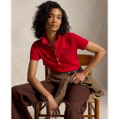 ポロ ラルフ 置き目レン POLO RALPH LAUREN か細い 填まる 伸ばすこと スポーツシャツ （600赤いこと）