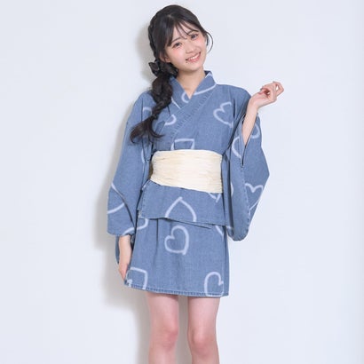 ラブトキシック Lovetoxic ジーンズミニ2way浴衣 （青色） 浴衣-和服-キッズ・ベビー・マタニティ