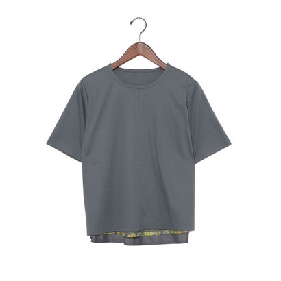 ブローディア BRODIAEA バック切替えフラワー×チュール半袖Tシャツ【日本製】 (グレー)|LOCOMALL(ロコンド公式ストア)