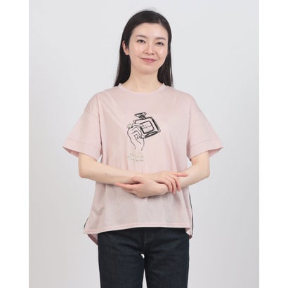 アンナニコラ Anna Nicola パフュームモチーフ半袖Tシャツ (ピンク)|LOCOMALL(ロコンド公式ストア)