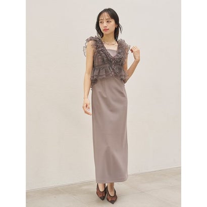 スナイデル SNIDEL チュールボレロセットキャミドレス （GRY）