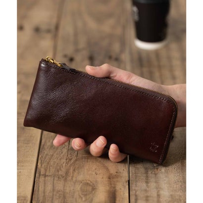 ベリーズヨーク BELLIES YORK 牛皮 L字チャック長札入れ 即物的なめし革 本革 （うす暗い赤銅色）