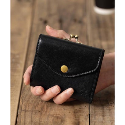 ベリーズヨーク BELLIES YORK 牛皮 金入れ紙入れ 二つ折紙入れ 本当のなめし革 本革 （黒いこと）