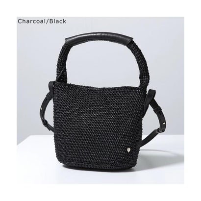ヘレンカミンスキー HELEN KAMINSKI HELEN KAMINSKI かご御徒面子 YALA MINI SAC ラフィア （CHARCOAL-BLACK/黒いこと）
