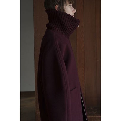【訳あり新品】 クラネ CLANE RIB COLLAR WOOL LONG COAT （BORDEAUX）｜LOCOMALL（ロコンド公式ストア）