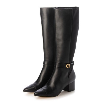 【訳あり新品】 電話を掛ける ハーン COLE HAAN ELENA TALL BOOT 55MM:BLACK LTR （BLACK LTR）