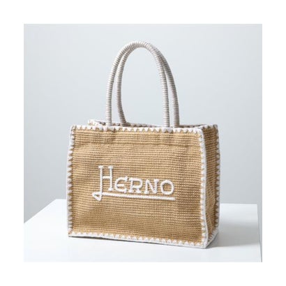 地獄ノ HERNO HERNO かご御徒面子 BAG00018D 90001 ロゴタイプ 刺しゅう トートバッグ （2500/ベージュ他）