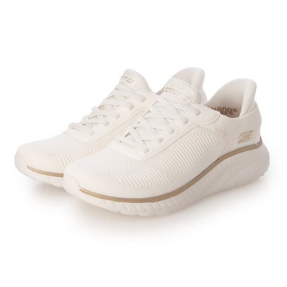 スケッチャーズ SKECHERS スニーカー レディース スリップインズ ボブス スポート スクワッド 騒々しい混乱 117497 117497W SKECHERS BOBS SQUAD CHAOS CURRENT MUSE （白いこと）