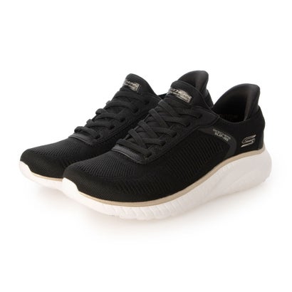 スケッチャーズ SKECHERS スニーカー レディース スリップインズ ボブス スポート スクワッド 騒々しい混乱 117497 117497W SKECHERS BOBS SQUAD CHAOS CURRENT MUSE （黒いこと）