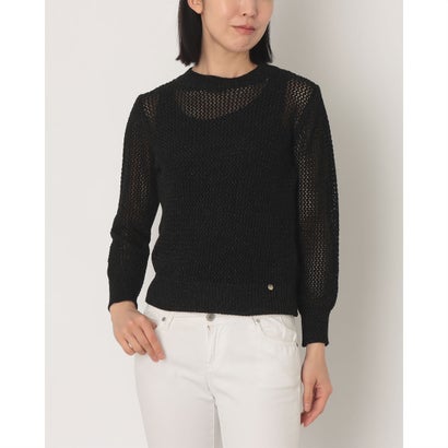 リナシメント RINASCIMENTO ラメメッシュ編み編み物TOPS （Nero） トップス-レディースファッション-ニット・セーター