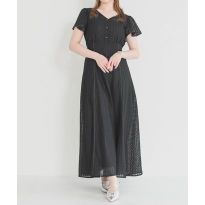 ミッシュマッシュ MISCH MASCH 2026春夏新作 パイピングバルファスレースワンピース MM627428 （BLACK）