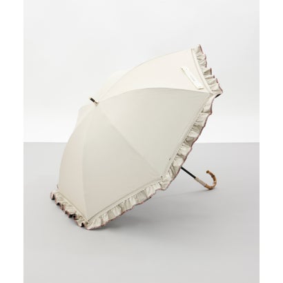 内鰓 スチュアート JILL STUART 【JILL STUART（内鰓 スチュアート）】オンライン制限事項リバティパイピングフリル晴雨兼用日がさ(長傘) （ともし火ベージュ） バッグ・小物・ブランド雑貨-レディース雨傘