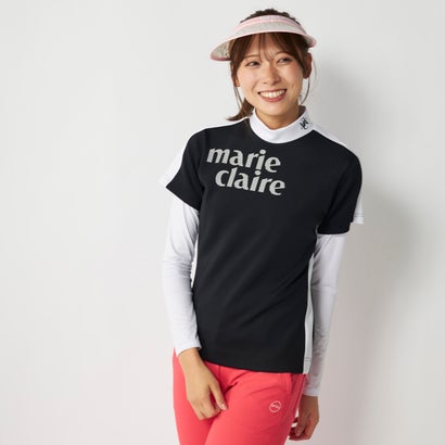 マリ クレール marie claire 半袖ティーシャツはだ着書き割り （BK）