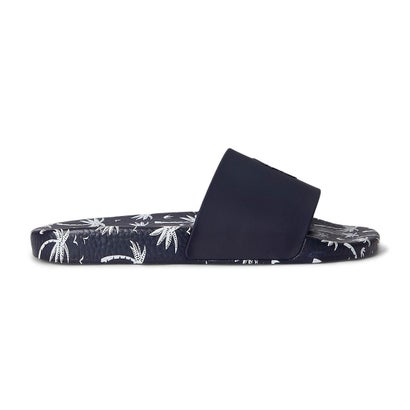 ポロ ラルフ 置き目レン POLO RALPH LAUREN ポロ 横すべり サンダルズ S（POLO SLIDE-SANDALS-S） （NAVY）