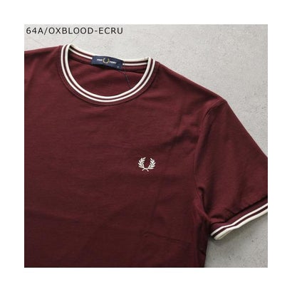 フレッドペリー FRED PERRY FRED PERRY ティーシャツ M1588 TWIN TIPPED T-SHIRT （64A/OXBLOOD/ECRU）