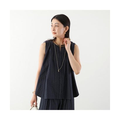 ヌキテパ ne Quittez pas ne Quittez pas ブラウス Poplin Wave Tuck Top 010261FJ3 （NAVY/ネイビー）｜LOCOMALL（ロコンド公式ストア）