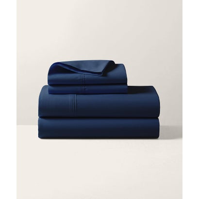 ラルフ 置き目レン 養護ホーム RALPH LAUREN HOME RL オーガニック 綿織物 基準打数ケール ボックス席敷き布/シングル大きさ （410米国海軍）