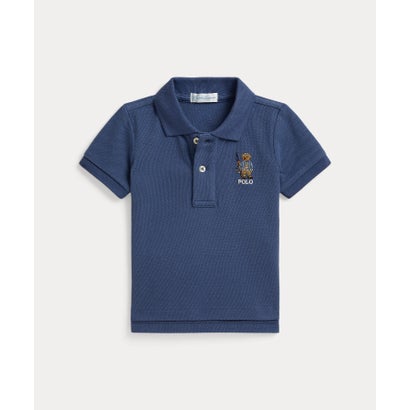 ポロ ラルフ 置き目レン POLO RALPH LAUREN (もの言う花)Polo ベア 綿織物 メッシュ スポーツシャツ （410米国海軍）