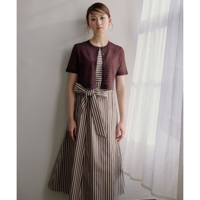 TOCCA 【星風まどかさん着付ける】STRIPE PARASOL お召しもの （ベージュ系5）
