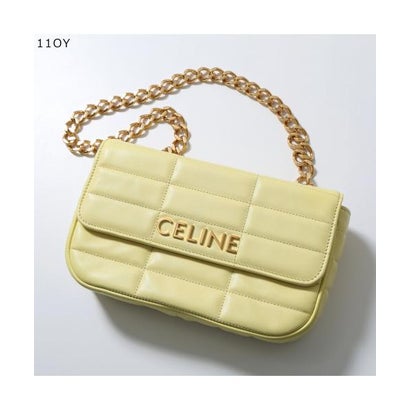 セリーヌ CELINE CELINE ショルダーバッグ 111273EPZ キルティングなめし革 （11OY/Soft-Yellow/黄色）