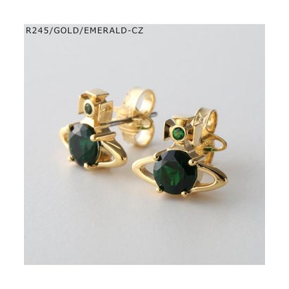 ヴィヴィアン 酉の方角白木 Vivienne Westwood VivienneWestwood ピアス 62010070 REINA オーブ （R245/GOLD/EMERALD-CZ）