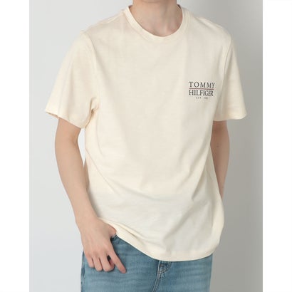 トミー ヒルフィガー TOMMY HILFIGER ヘリテージシリーズテキストプルオーバー （白いこと）