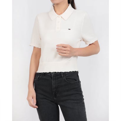 トミー ヒルフィガー TOMMY HILFIGER ショートスリーブポロセーター （白いこと）