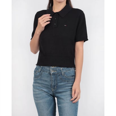 トミー ヒルフィガー TOMMY HILFIGER ショートスリーブポロセーター （黒いこと）