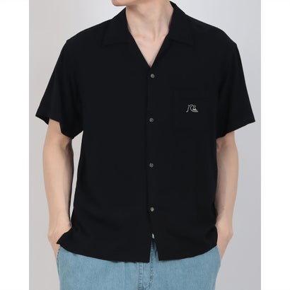 クイックしろがね色 QUIKSILVER デオキシリボ核酸 BUBBLE OPEN SHIR （BLK）