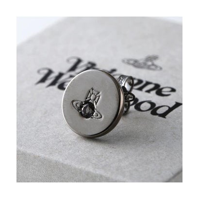 ヴィヴィアン 酉の方角木材 Vivienne Westwood Vivienne Westwood ピアス Man. Lewis 6201037B 片耳売りわたす （S246/RUTHENIUM/GREY-CZ）
