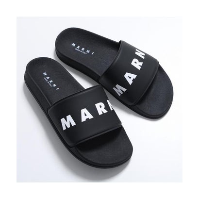 マルニ MARNI MARNI KIDS サンダル 82351 ロゴ フラット (NERO/MARNI-BIANCOブラック)|LOCOMALL(ロコンド公式ストア)