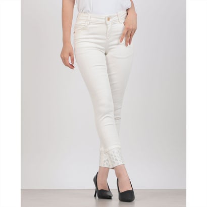 ガウディ GAUDI 綿ツイル製品染めスキニークロップドパンツ （WHITE）｜LOCOMALL（ロコンド公式ストア）
