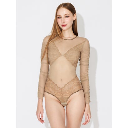 アンブラジャー ANNEBRA Leo Sonata シアーレースボディスーツ、テディ【返品不可商いもの】 （Brown）