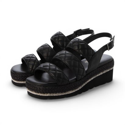 バークレー BARCLAY 【軽量】ビジューライン厚底ジュートキルティングサンダル （BLK）｜LOCOMALL（ロコンド公式ストア）