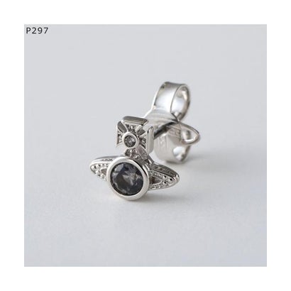 ヴィヴィアン 酉の方角木材 Vivienne Westwood Vivienne Westwood ピアス MAN LONDON ORB 62010239 （P297/PLATINUM/GREY-CZ）