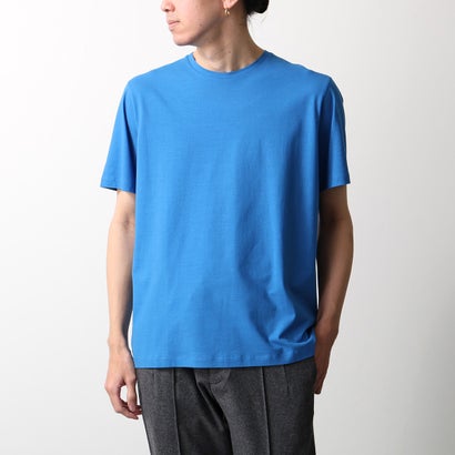 地獄ノ HERNO 半袖 ティーシャツ CREPE 縮緬プルオーバー JG000166U 52005 （9012/青碧）