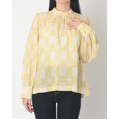 オーラ・カイリー Orla Kiely 抽象主義刷り上げる 長袖トップ （皮膚軟化剤）