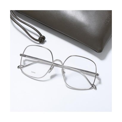 ロエベ LOEWE LOEWE 眼鏡 LW50055U 真四角型 金属元素枠組み （016/しろがね色）