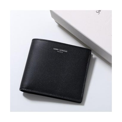 サンローラン SAINT LAURENT SAINT LAURENT 二つ折り札入れ 396307 BTY0N ロゴタイプ （1000/NERO/黒いこと）