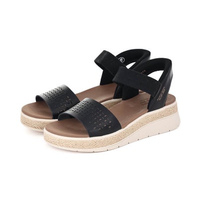 スケッチャーズ SKECHERS レディース サンダル スリップインズ ボブス サン レイ ステップ アサイド 114415 ハンズフリー （ブラック）｜LOCOMALL（ロコンド公式ストア）