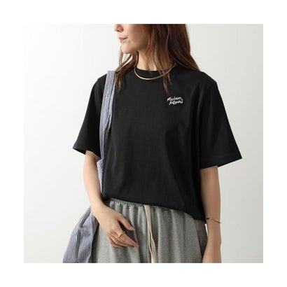 メゾンキツネ MAISON KITSUNE MAISON KITSUNE プルオーバー PW00114KJ0119 半袖 （O197/BLACK/WHITE/黒いこと）