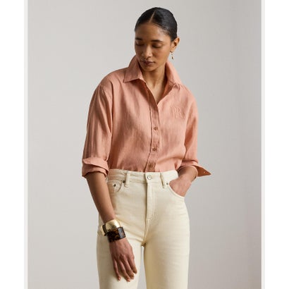 置き目レン ラルフ 置き目レン LAUREN RALPH LAUREN 伸び伸びする 填まる リネン プルオーバー （650サクラ色）