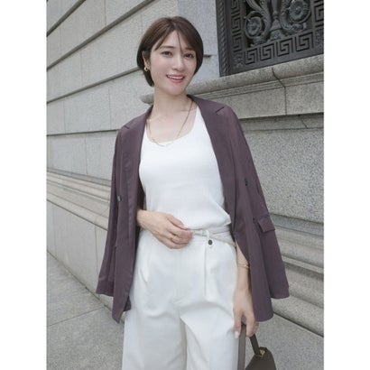 アニュアンス anuans ブークレテレコカップインタンクトップ （WHITE）