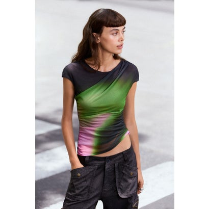 デシグアル Desigual グラデーションカラーニット半袖Tシャツ （グレー/ブラック）｜LOCOMALL（ロコンド公式ストア）