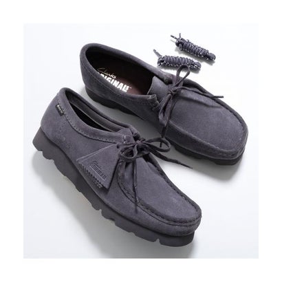 クラークス Clarks Clarks モカシン WALLABEE.GTX 26183068 雨合羽 撥水 （PURPLE-GREY-SDE/パープル）