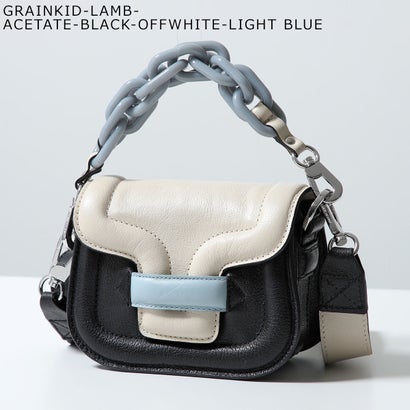 ピエール アルディ PIERRE HARDY ショルダーバッグ ALPHA VILLE QV03Z （BLACK-OFFWHITE-LIGHTBLUE）