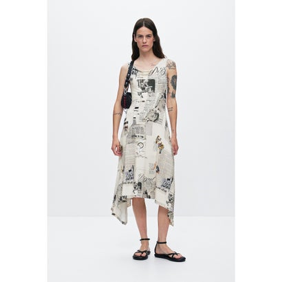 デシグアル Desigual プリント柄のノースリーブワンピース （ホワイト）｜LOCOMALL（ロコンド公式ストア） 15,987円