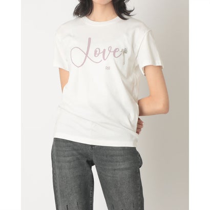 リナシメント RINASCIMENTO LOVEビジューTシャツ （Panna Bianco）｜LOCOMALL（ロコンド公式ストア）