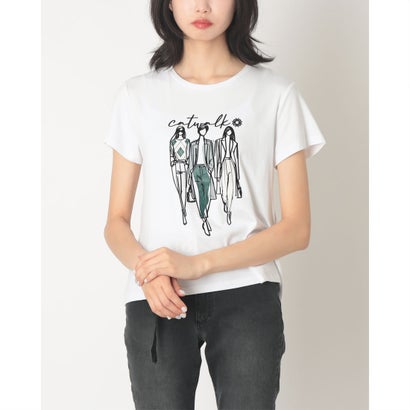 リナシメント RINASCIMENTO キャットウォーキングTシャツ （Bianco）｜LOCOMALL（ロコンド公式ストア）